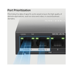 Switch Mercusys 5 Port PoE+ 10/100/1000 Mbps MS105GP