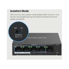 Switch Mercusys 5 Port PoE+ 10/100/1000 Mbps MS105GP