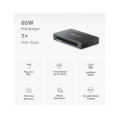 Switch Mercusys 8 Port PoE+ 10/100/1000 Mbps MS108GP