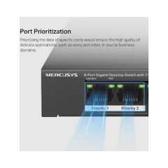 Switch Mercusys 8 Port PoE+ 10/100/1000 Mbps MS108GP