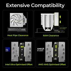 Tản nhiệt khí TRYX TURRIS 620 WHITE H-T620N-DM2M-G0W