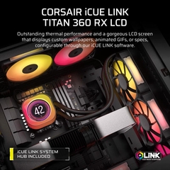 Tản nhiệt nước AIO Corsair iCUE LINK TITAN 360 RX RGB LCD Black CW-9061023-WW