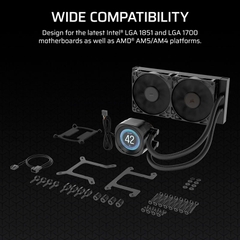 Tản nhiệt nước AIO Corsair NAUTILUS 240 RS LCD Black CW-9061031-WW