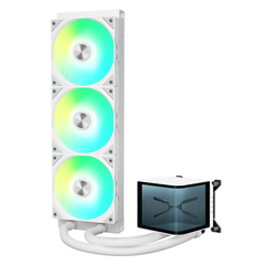 Tản nhiệt nước AIO TRYX PANORAMA 360 ARGB L-shaped AMOLED White L-P360A-AS3M-G1W