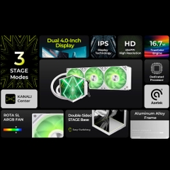 Tản nhiệt nước AIO TRYX STAGE 360 Dual-Screen ARGB Black L-S360A-DM3M-G0K