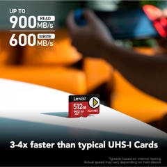 Thẻ nhớ MicroSDXC Express Lexar PLAY PRO 512GB 900MB/s LMSXPS0512G-BNNNG