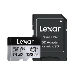 Thẻ nhớ MicroSDXC Lexar Professional Silver Plus UHS-I U3 128GB 205MB/s LMSSIPL128G-BNANG