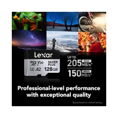Thẻ nhớ MicroSDXC Lexar Professional Silver Plus UHS-I U3 256GB 205MB/s LMSSIPL256G-BNANG