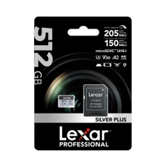 Thẻ nhớ MicroSDXC Lexar Professional Silver Plus UHS-I U3 512GB 205MB/s LMSSIPL512G-BNANG