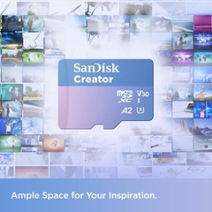 Thẻ nhớ MicroSDXC SanDisk Creator 256GB 190MB/s SDSQXAV-256G-GN6MS