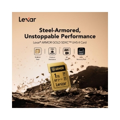 Thẻ nhớ SDXC Lexar ARMOR UHS-II U3 256GB 280MB/s GOLD Series LSDAMGL256G-RNNNG