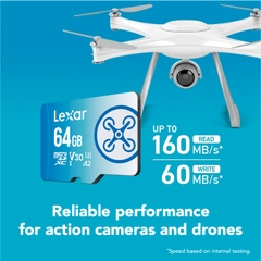 Thẻ nhớ MicroSDXC Lexar FLY UHS-I U3 64GB 160MB/s LMSFLYX064G-BNNNG