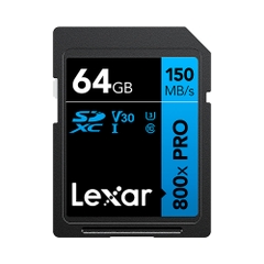 Thẻ nhớ SDXC Lexar High-Performance 800x PRO UHS-I U3 64GB 150MB/s BLUE Series LSD0800P064G-BNNNG