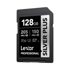 Thẻ nhớ SDXC Lexar Professional Silver Plus UHS-I U3 128GB 205MB/s LSDSIPL128G-BNNNG