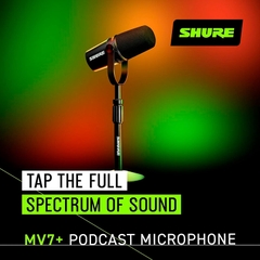 Thiết bị Stream Microphone Shure MV7+ Podcast with Stand