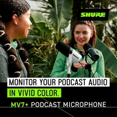 Thiết bị Stream Microphone Shure MV7+ Podcast with Stand