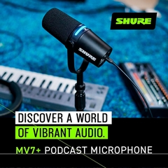 Thiết bị Stream Microphone Shure MV7+ Podcast with Stand