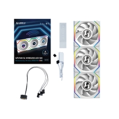 Bộ ba quạt Lian Li Wireless White Cooler SL LCD 120-3 (Fan Xuôi)