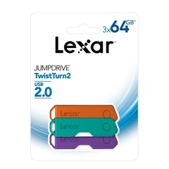 Combo USB 2.0 Lexar JumpDrive TwistTurn2 64GB LJDTT2X064G-B3NNG
