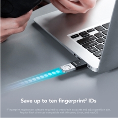 USB 3.2 Lexar JumpDrive Fingerprint F35 Pro 256GB 400MB/s LJDF35P256G-RNBNG