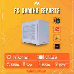 PC Gaming Esports R7 MINI (Ryzen 7 5700G, Radeon Graphics, Ram 16GB, SSD 500GB, 450W, Win 11)