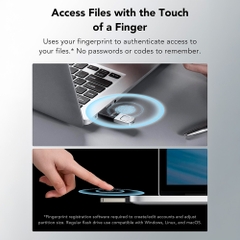 USB 3.2 Lexar JumpDrive Fingerprint F35 Pro 128GB 400MB/s LJDF35P128G-RNBNG