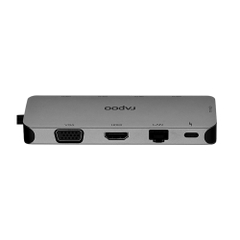 Bộ chia USB Type-C Rapoo 10-in-1 ra HDMI - Vga - USB 3.0 - USBTypeC - LAN - CardReader XD200