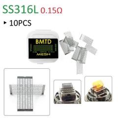 Bộ 10 Coil Lưới MESH SS316L BMTD (0.15ohm) _  Dây dẫn nhiệt DIY, build coil, trở