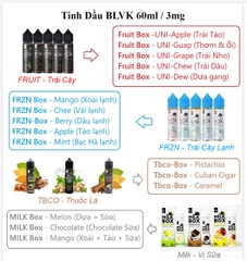 Tinh Dầu Vape BLVK FRUIT-Box (3MG/60ML) - (Uni-Chew - Trái Dâu)