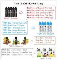 Tinh Dầu Vape BLVK FRZN-Box (3MG/60ML) - (FRZN-Apple - Táo lạnh)