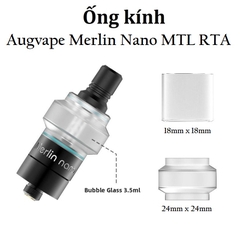 Ống Kính Thủy Tinh Cho Buồng Đốt Augvape Merlin Nano RTA