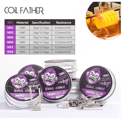 ⚡️N91⚡️ Hộp 10 Coil Ni90 - King Coils COIL-FATHER (26ga*2+36ga) - Dây dẫn nhiệt DIY, build coil, trở