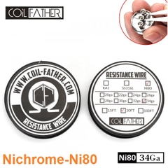 Cuộn Dây COIL-FATHER Original Nichorme NI80 (30 Feet) - Dây dẫn nhiệt DIY, build coil, trở