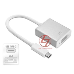 Cáp chuyển USB type-C ra VGA vỏ nhôm cao cấp hỗ trợ 4K