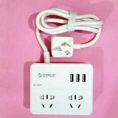 Ổ cắm tích hợp 3 cổng sạc USB Orico EPC-2A3U - HB17