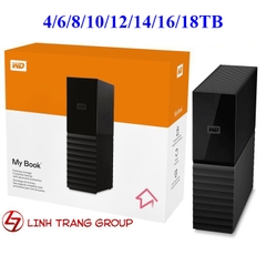 Ổ cứng gắn ngoài USB3.0 WD My Book 4TB 6TB 8TB 10TB 12TB 14TB 16TB 18TB - chính hãng nhập khẩu - bảo hành 3 năm