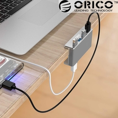 Bộ chia 4 cổng USB 3.0 dạng kẹp vỏ nhôm Orico MH4PU - HB09