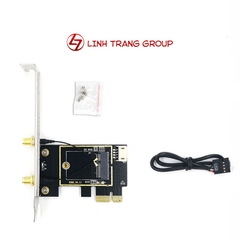 Adapter PCI-E gắn card wifi + bluetooth cho máy tính để bàn - PK128