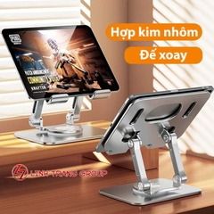 Giá đỡ máy tính bảng hợp kim nhôm, đế xoay, 2 trục điều chỉnh - PK102