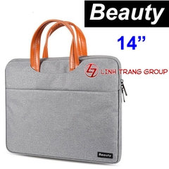 Túi chống sốc Beauty có quai PU cho MacBook, laptop - Oz04