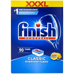 Viên rửa chén bát Finish Classic 90 viên Lemon