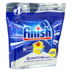 Viên rửa chén bát Finish Quantum Max 36 viên Lemon