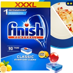 Viên rửa chén bát Finish Classic 90 viên Lemon