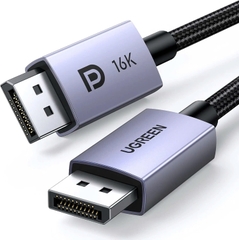 Cáp dữ liệu VIDEO Displayport 2.1 16K(15384) truyền âm thanh h/a,dài 2M màu đen 20 lõi đ/k lõi 0,3-0,7mm, bọc nhựa PVC có đầu nối sẵn (15384)