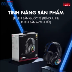 Tai nghe Gaming EDIFIER G35 Âm thanh vòm 7.1 Đèn LED RGB, Micro khử tiếng ồn Chân cắm USB - Hàng phân phối chính hãng