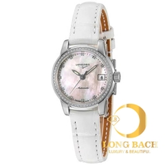 lbwm ĐỒNG HỒ NỮ LONGINES L22630872 MÁY CƠ DÂY DA MÀU TRẮNG CÁ TÍNH L2.263.0.87.2