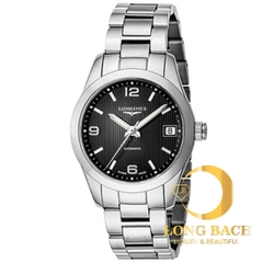 lbwm ĐỒNG HỒ NỮ LONGINES L23854566 MẶT ĐEN PHONG CÁCH TRẺ TRUNG CÁ TÍNH L2.385.4.56.6