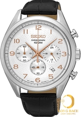 lbwm ĐỒNG HỒ NAM SEIKO SSB227P1 QUARTZ CHRONOGRAPH DA BÊ