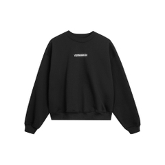 BLACK FRONT BACK LOGO SWEATER