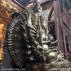 TƯỢNG PHẬT CHUẨN ĐỀ ĐỒNG ĐỎ CAO 1M76